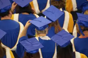 Photo of students at graduation